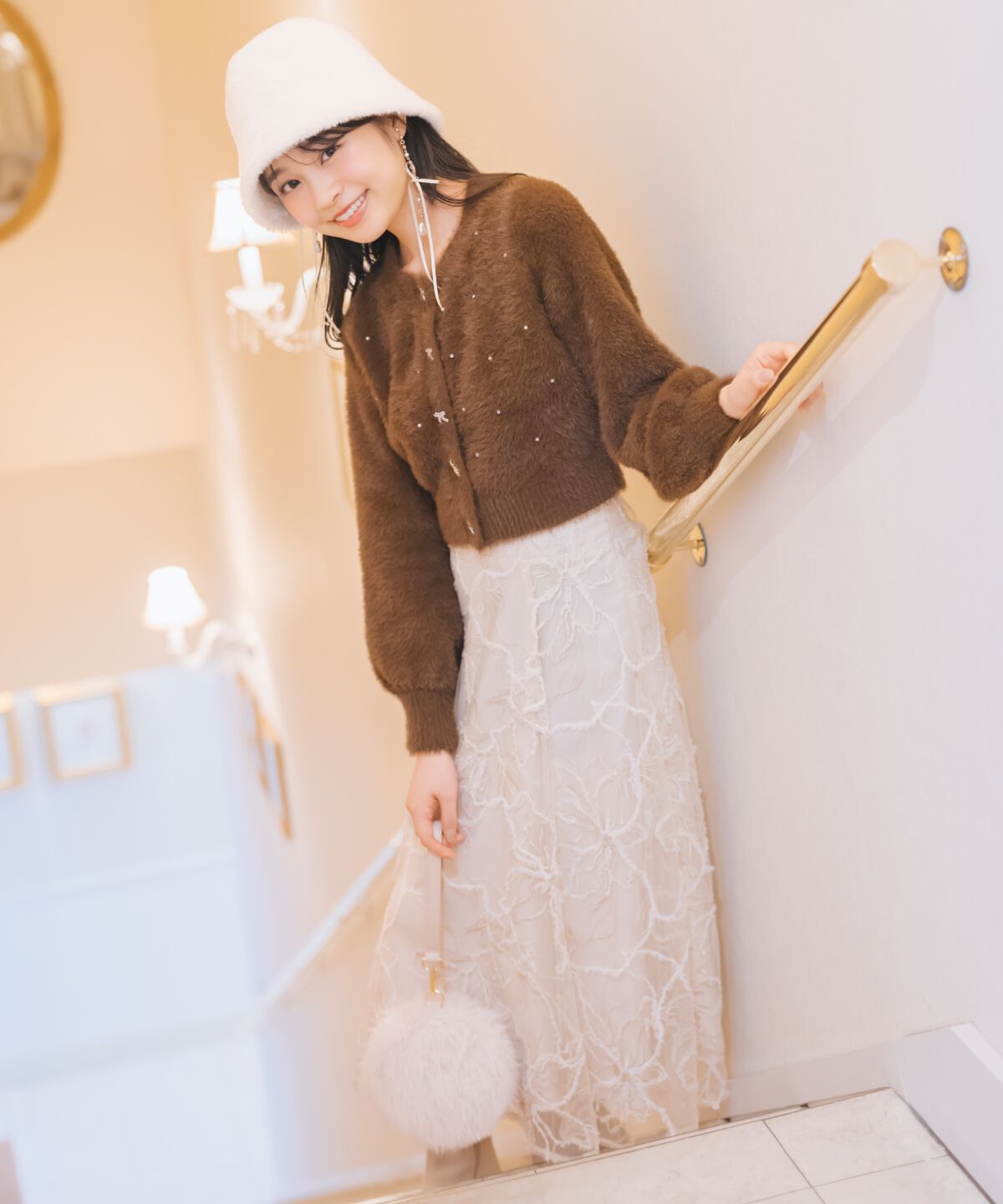 WILLSELECTION「ラメ刺繍チュールフレアスカート」|フレア|オフ