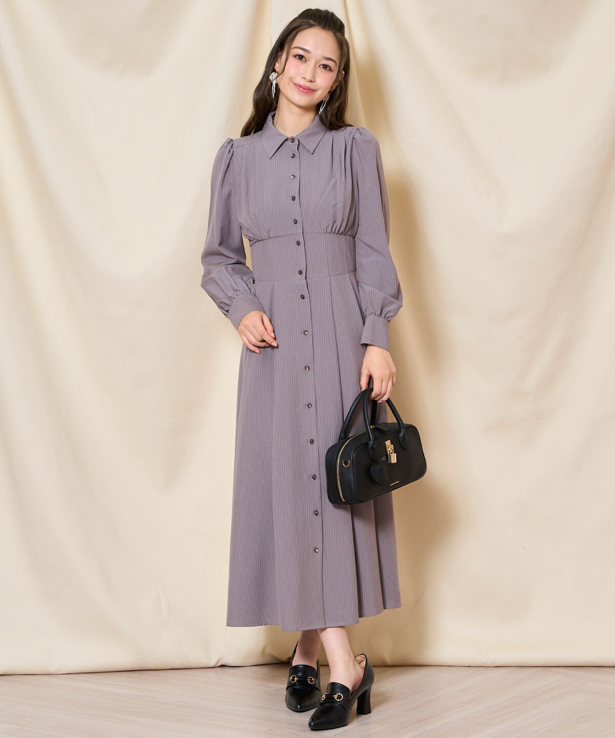 WILLSELECTION「リボンタイコルセットシャツワンピース」|ワンピース|