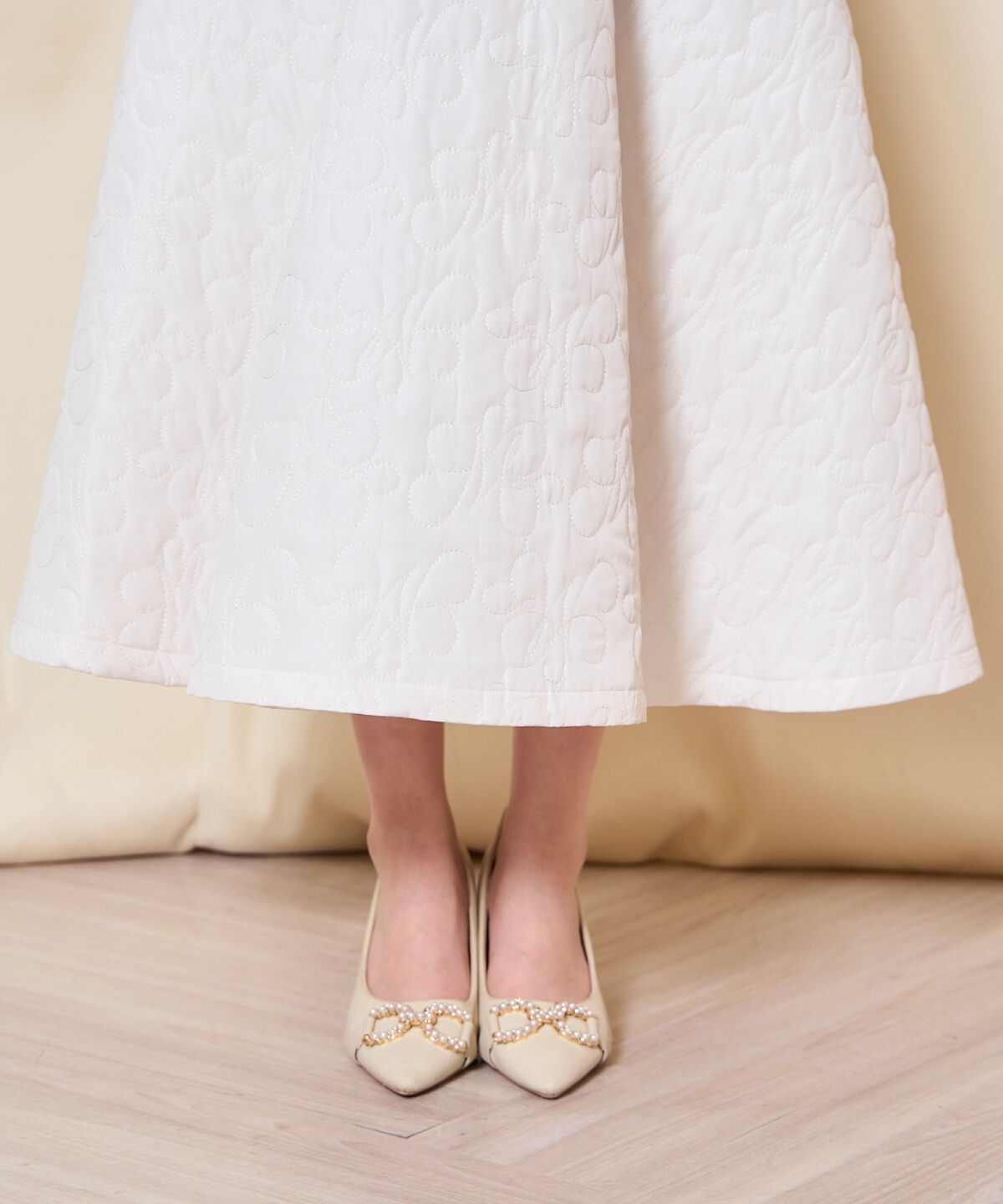 WILLSELECTION「キルティングボリュームフレアスカート」|フレア|