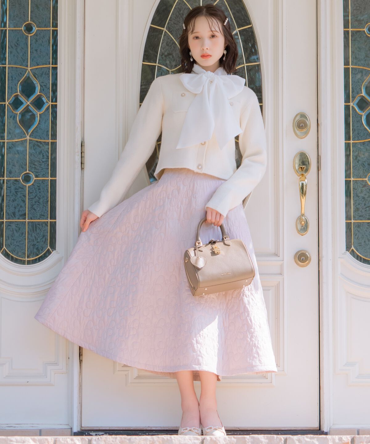 WILLSELECTION「キルティングボリュームフレアスカート」|フレア|