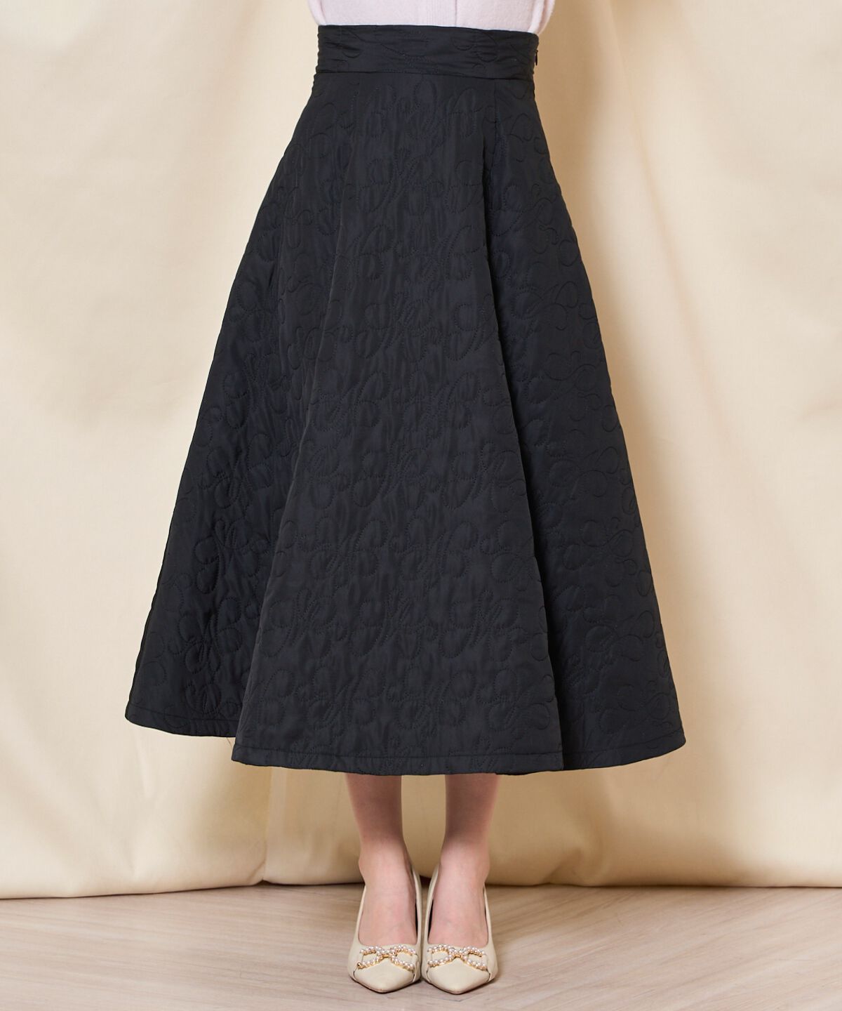 WILLSELECTION「キルティングボリュームフレアスカート」|フレア|