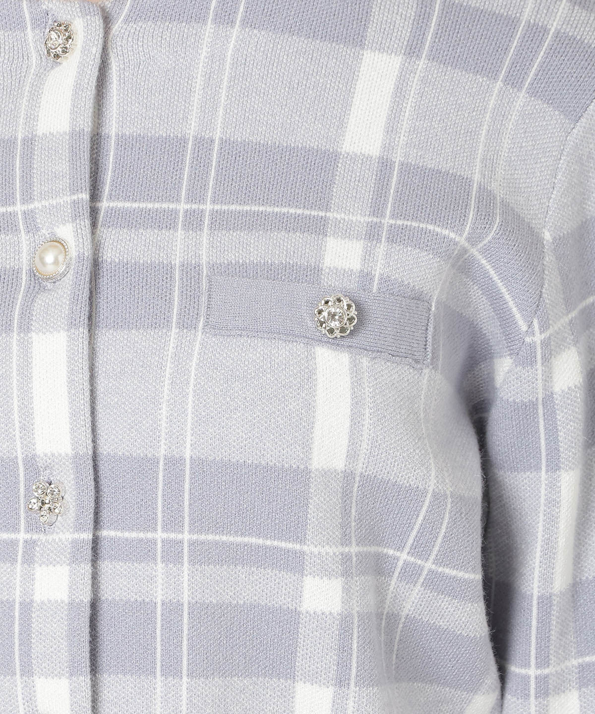 WILLSELECTION「チェック柄ファーカフスカーディガン」|カーディガン|