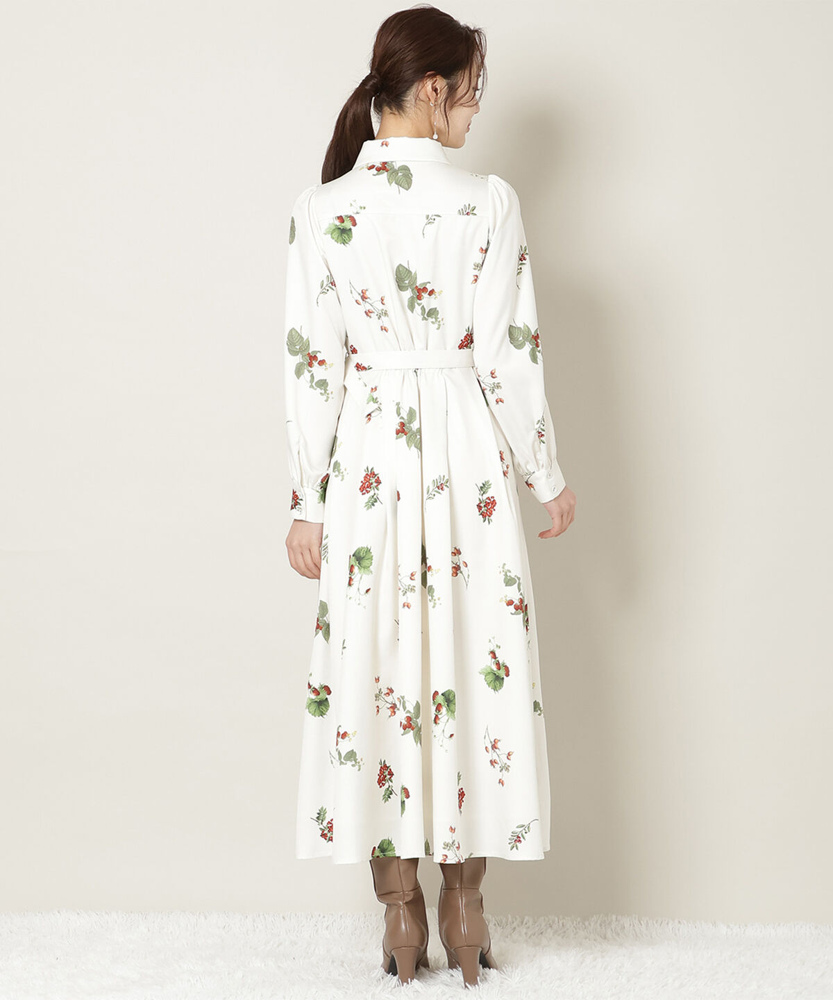 WILLSELECTION「ウィンターボタニカルリボンタイワンピース」|ワンピース|