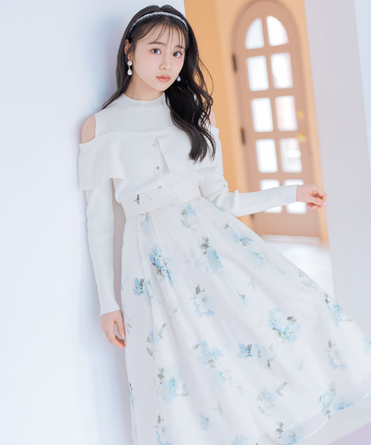 WILLSELECTION「オープンショルダーレイヤードニット」|ニット・セーター|