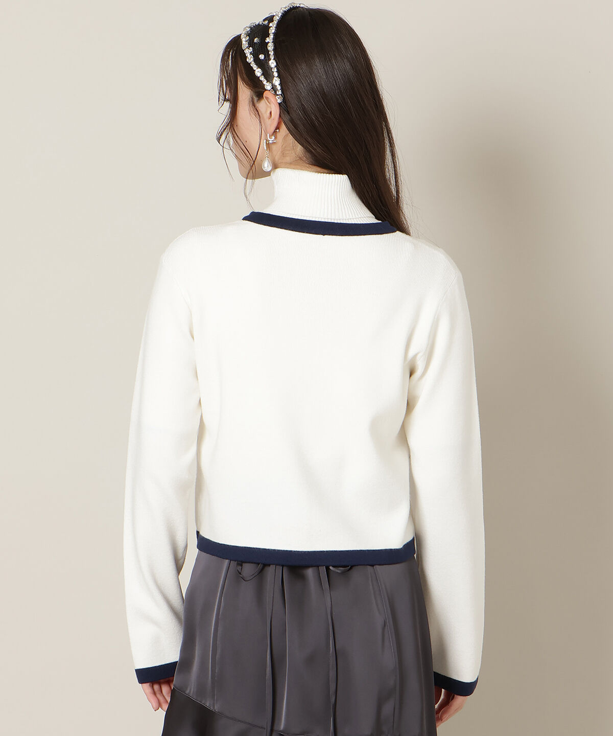 WILLSELECTION「バイカラーアンサンブル」|カーディガン|