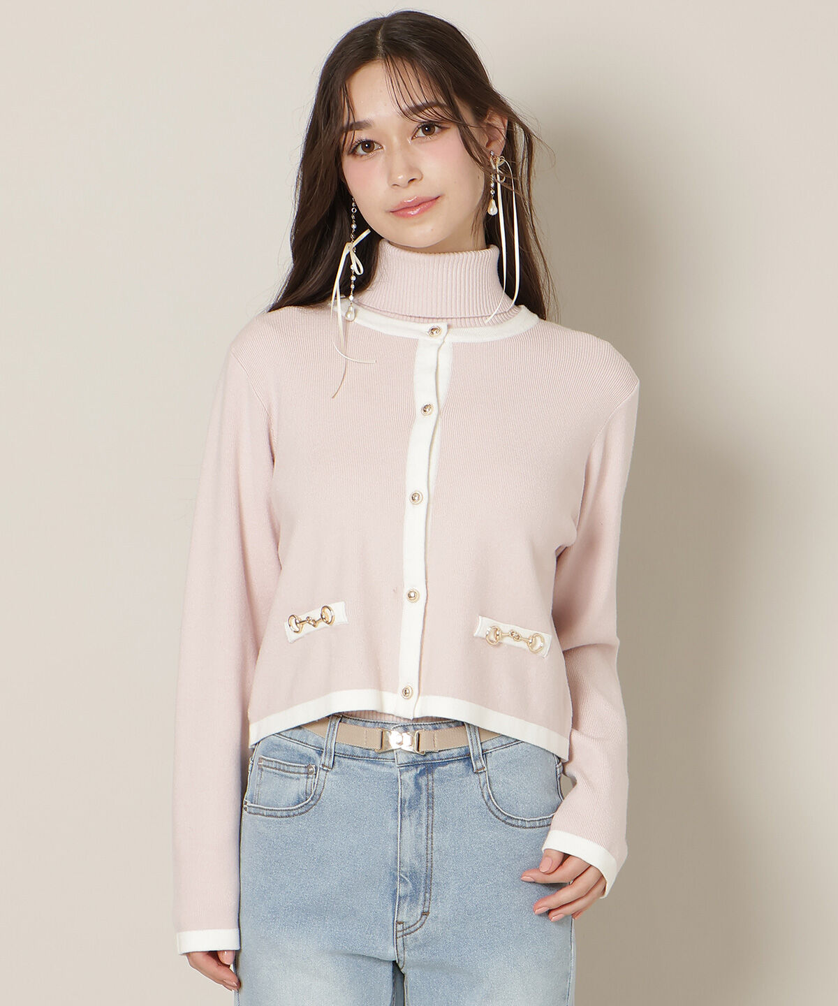 WILLSELECTION「バイカラーアンサンブル」|カーディガン|