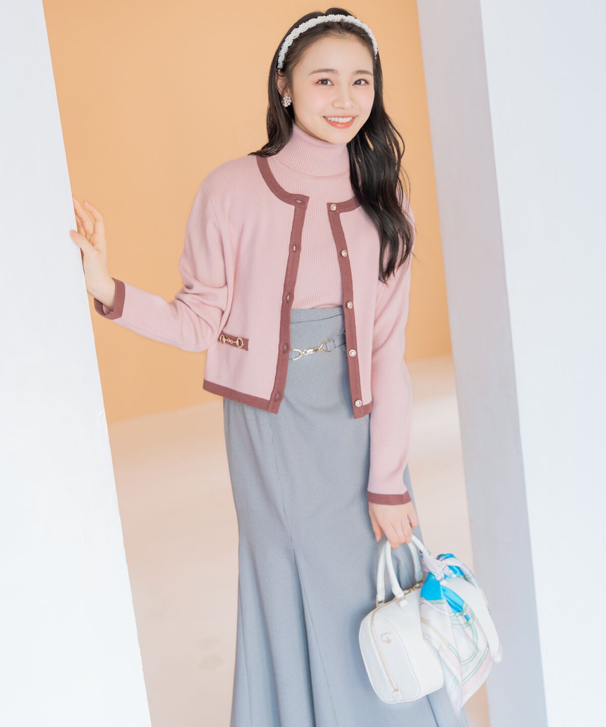 WILLSELECTION「バイカラーアンサンブル」|カーディガン|