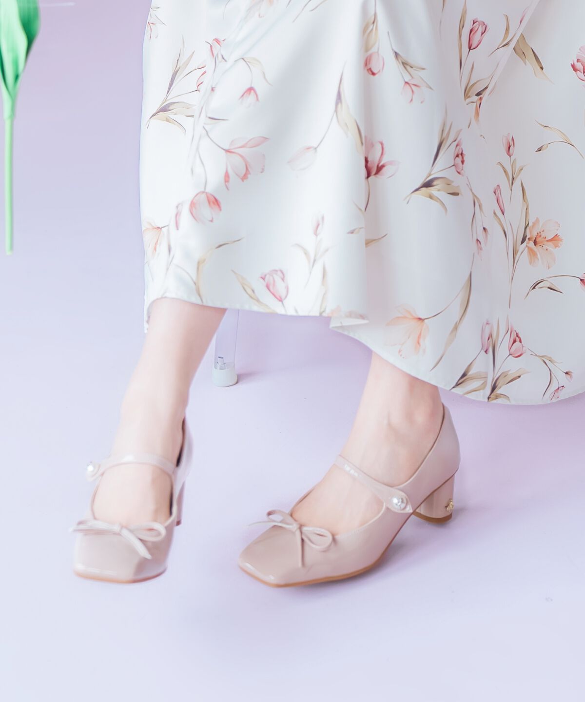 WILLSELECTION「スクエアトゥメリージェーン」|パンプス|ピンク