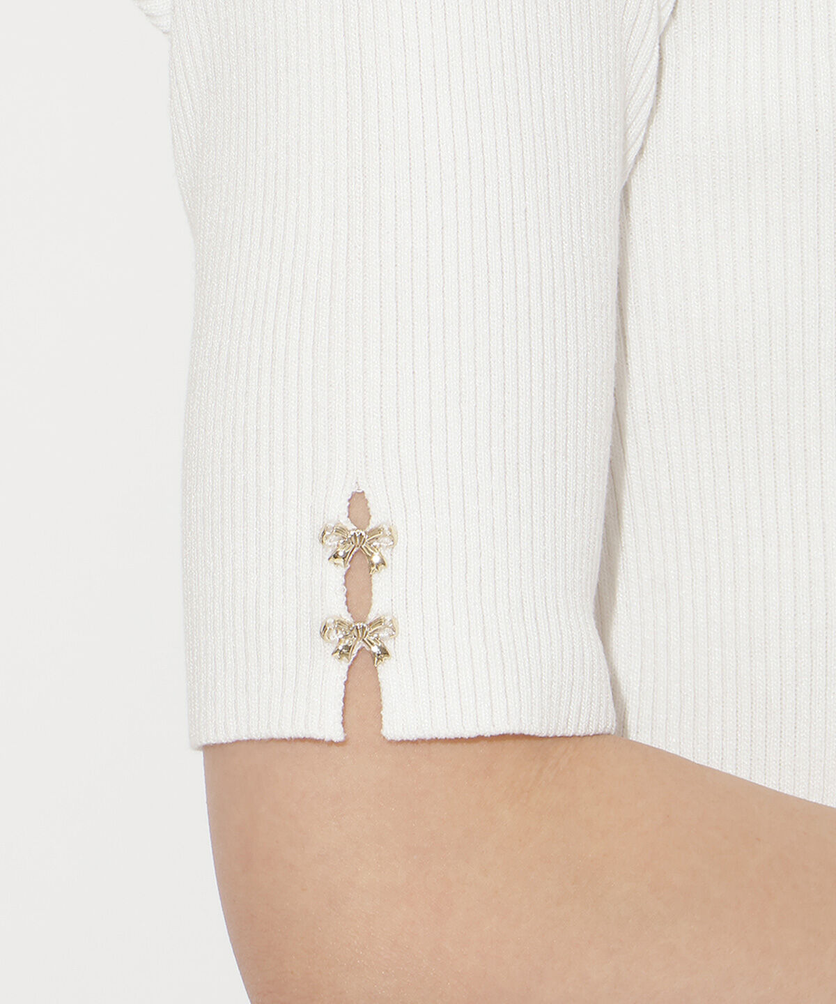 WILLSELECTION「袖口リボンリブニット」|ニット・セーター|