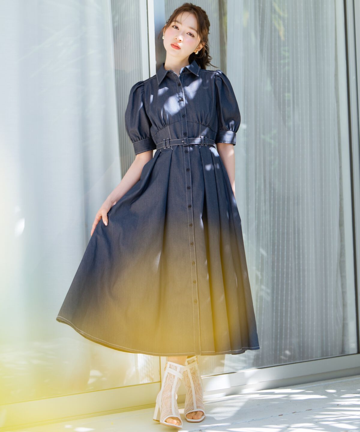 WILLSELECTION「ベルト付きオープントゥレースブーツ」|ショートブーツ|