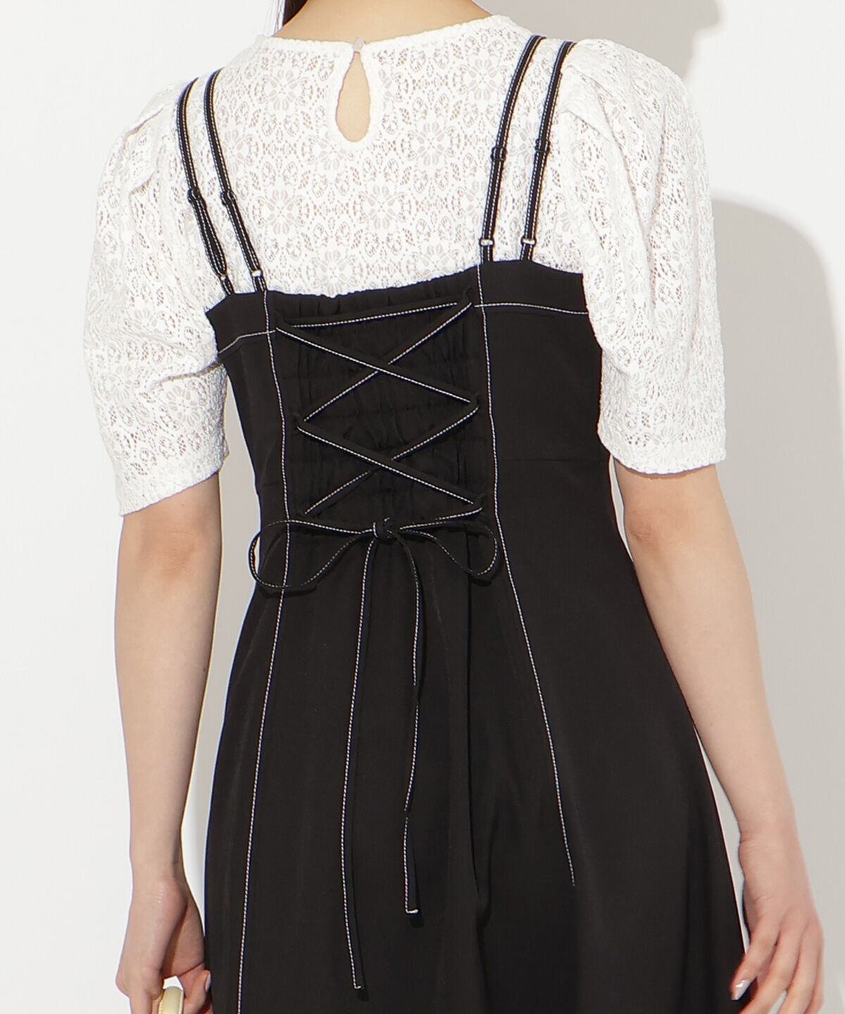 WILLSELECTION「ステッチデザインフレアキャミワンピース」|ワンピース|