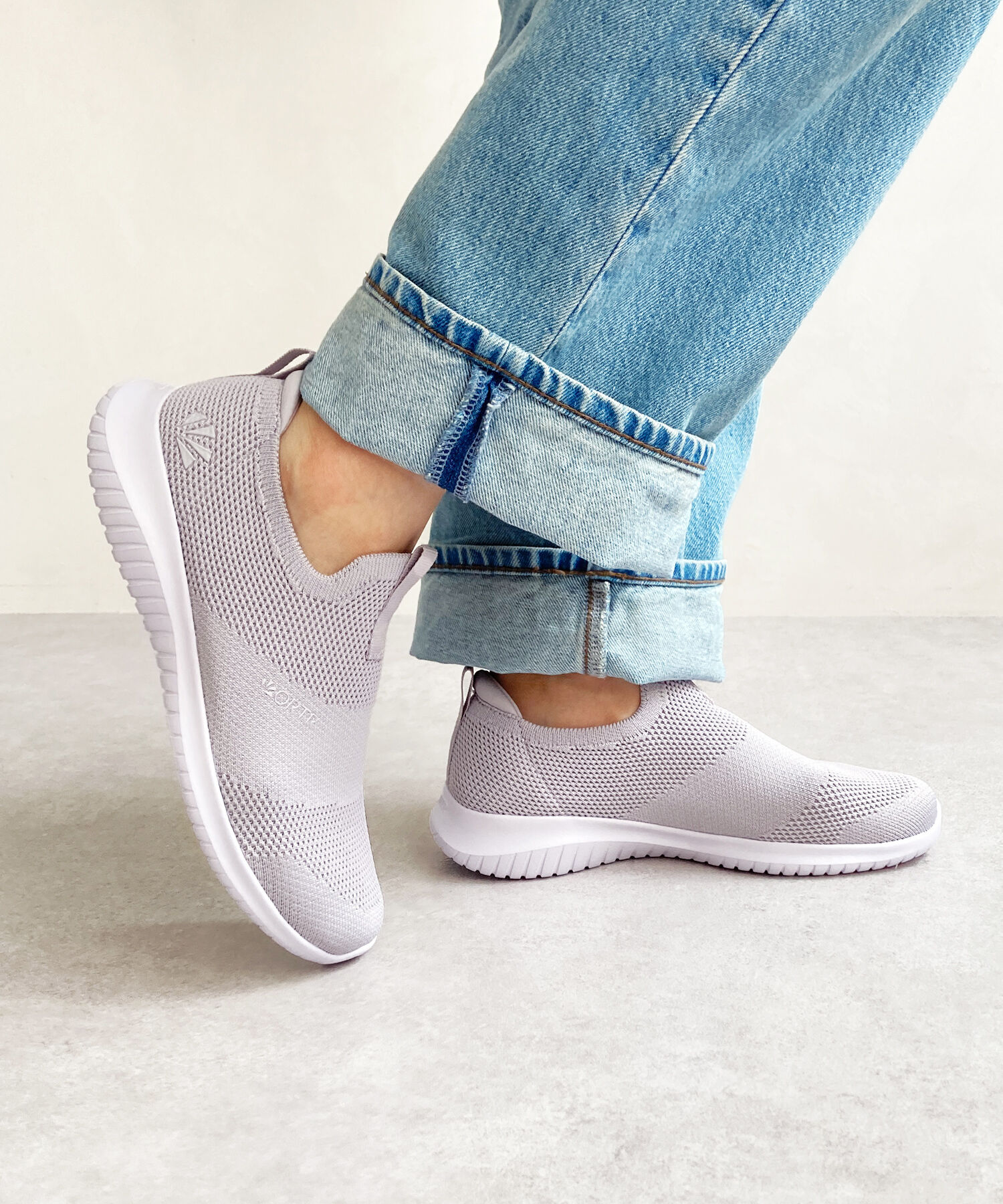 ORiental TRaffic「【累計19万足突破 】 ニット スニーカー /3709 柔らかい 伸縮性 軽量」|スニーカー|PURPLE