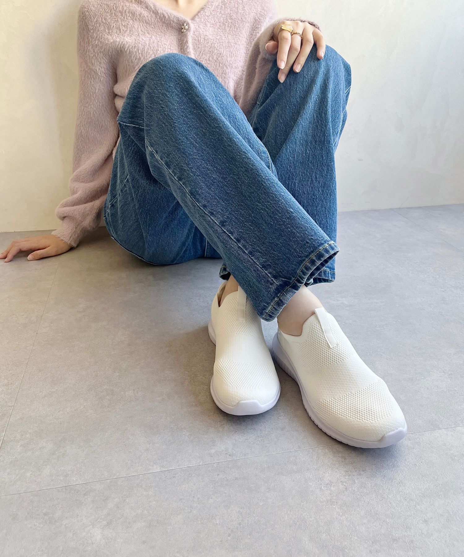 ORiental TRaffic「【累計19万足突破 】 ニット スニーカー /3709 柔らかい 伸縮性 軽量」|スニーカー|