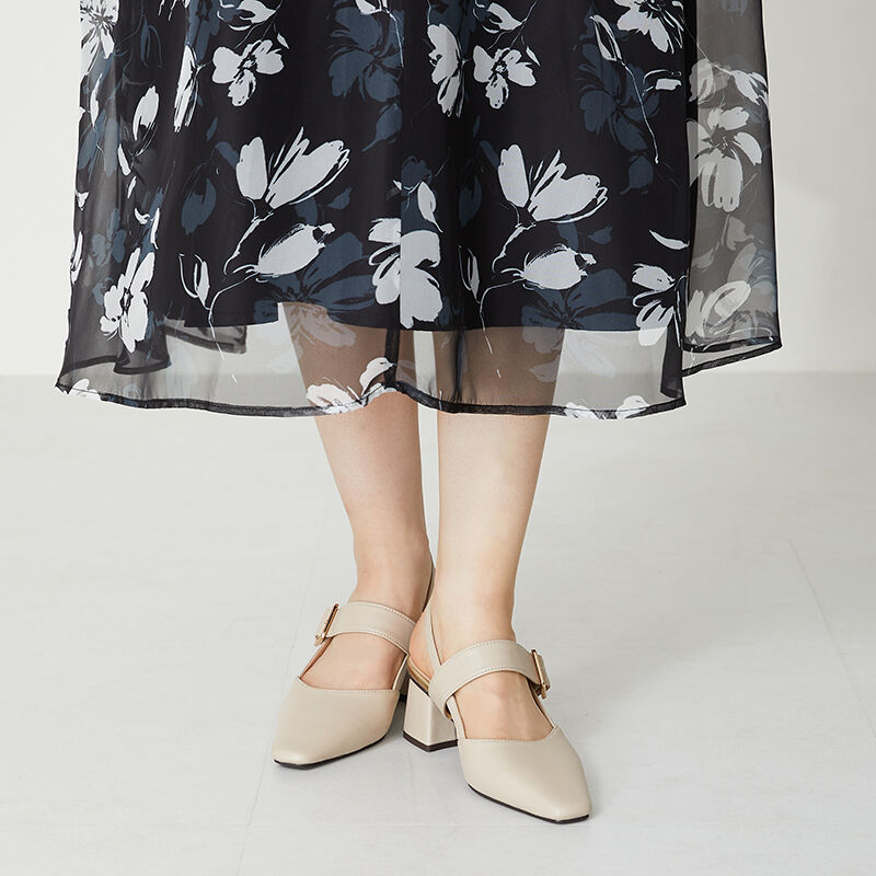 ORiental TRaffic「変形ヒールバックストラップパンプス/31314」|パンプス|