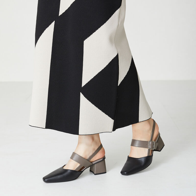 ORiental TRaffic「変形ヒールバックストラップパンプス/31314」|パンプス|