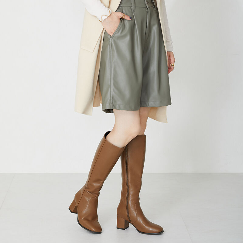 ORiental TRaffic「スクエアトゥヒールロングブーツ/31503」|ロングブーツ|