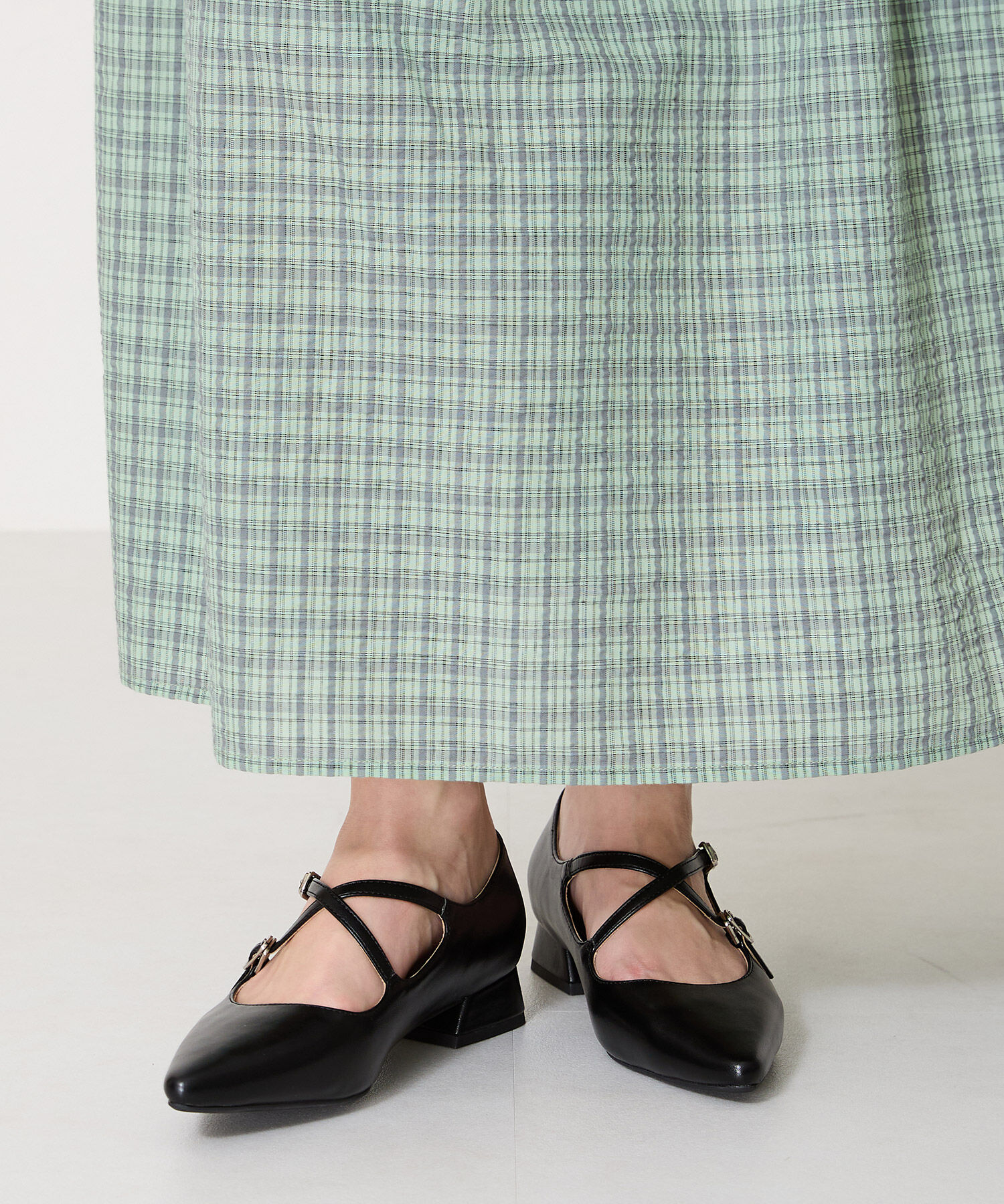 ORiental TRaffic「クロスストラップポインテッドトゥパンプス/51116　フラット トレンド 人気」|パンプス|