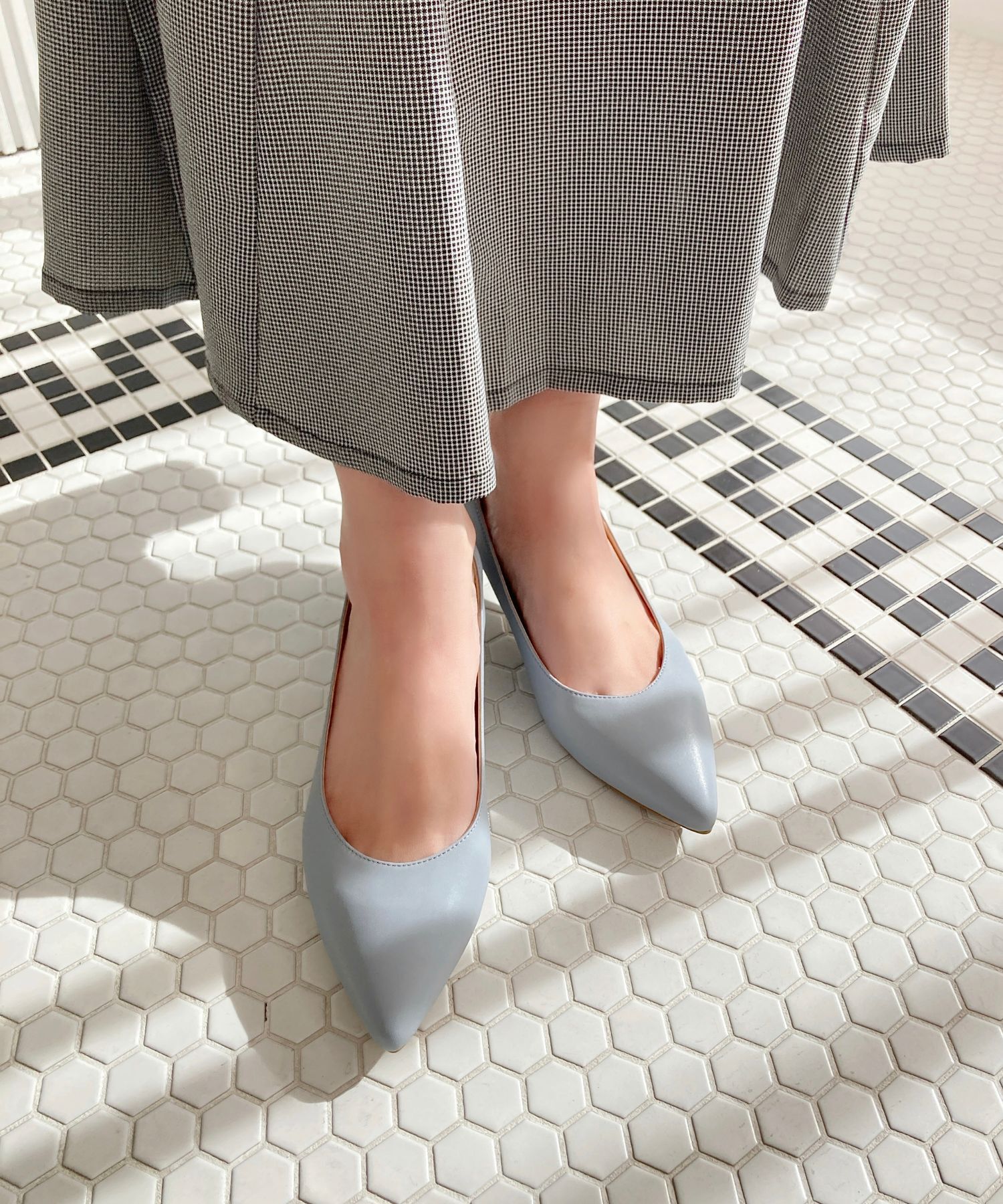 ORiental TRaffic「【跳べるパンプス/シリーズ累計１５０万足突破】ポインテッドトゥ4cmヒール/R-3217 パンプス クッション」|パンプス|BLUE