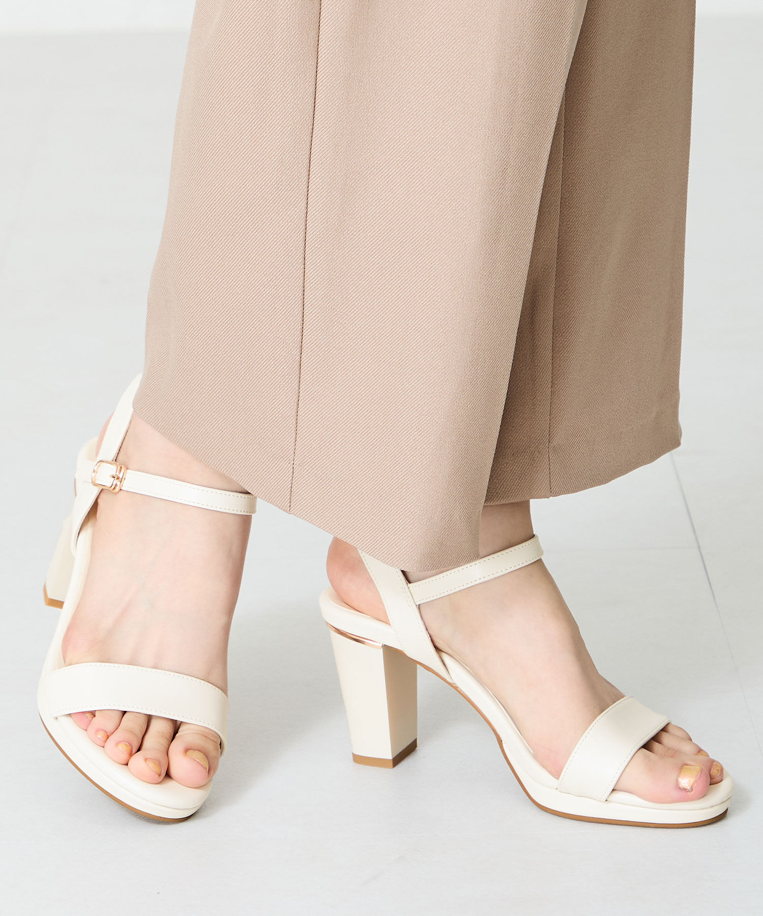 ORiental TRaffic「ラウンドトゥラインヒールサンダル/51208 サンダル トレンド 人気」|サンダル|