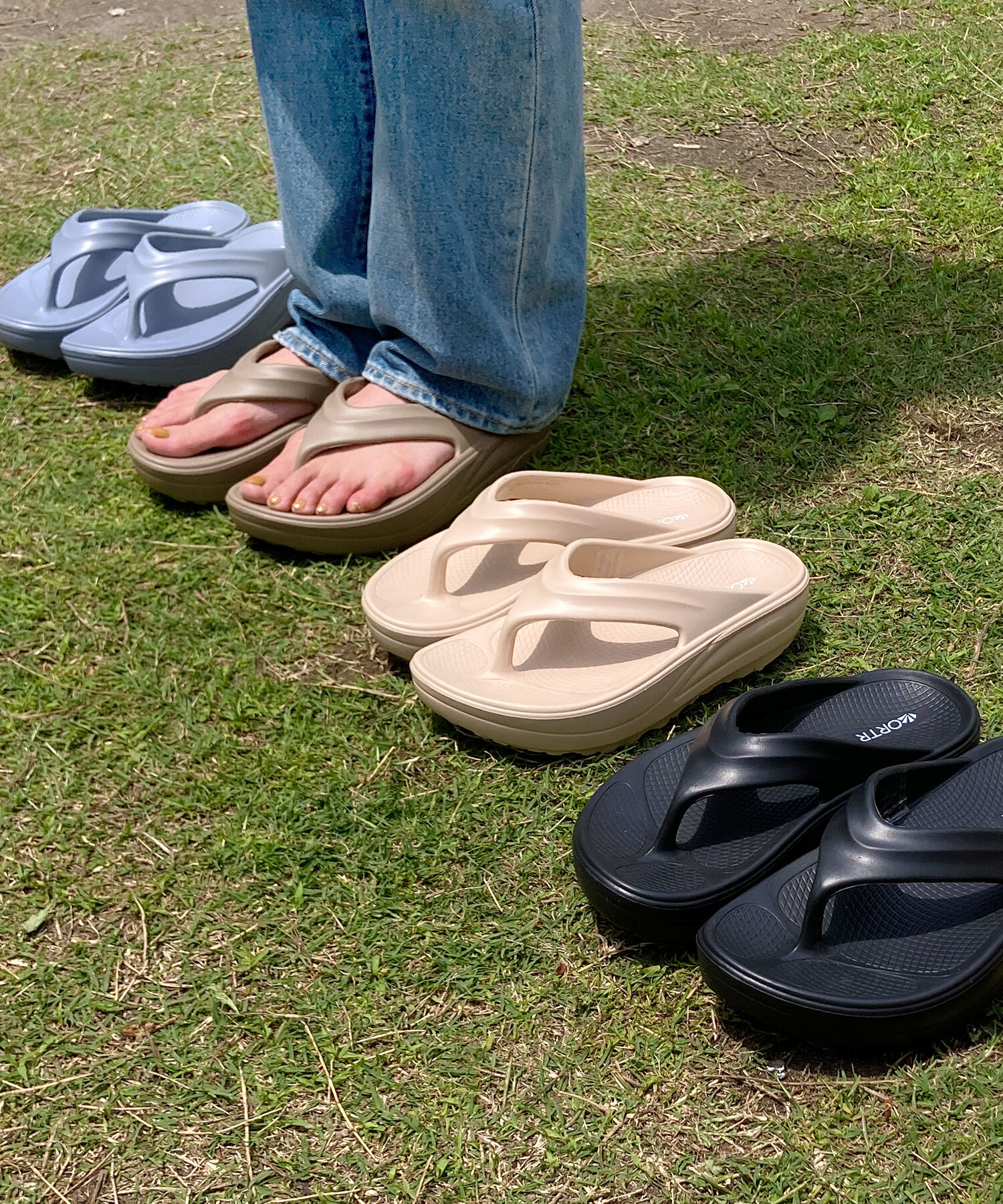 ORiental TRaffic「【リカバリーサンダル】●大人気アイテム●厚底 EVA トング サンダル /OT3226」|サンダル|