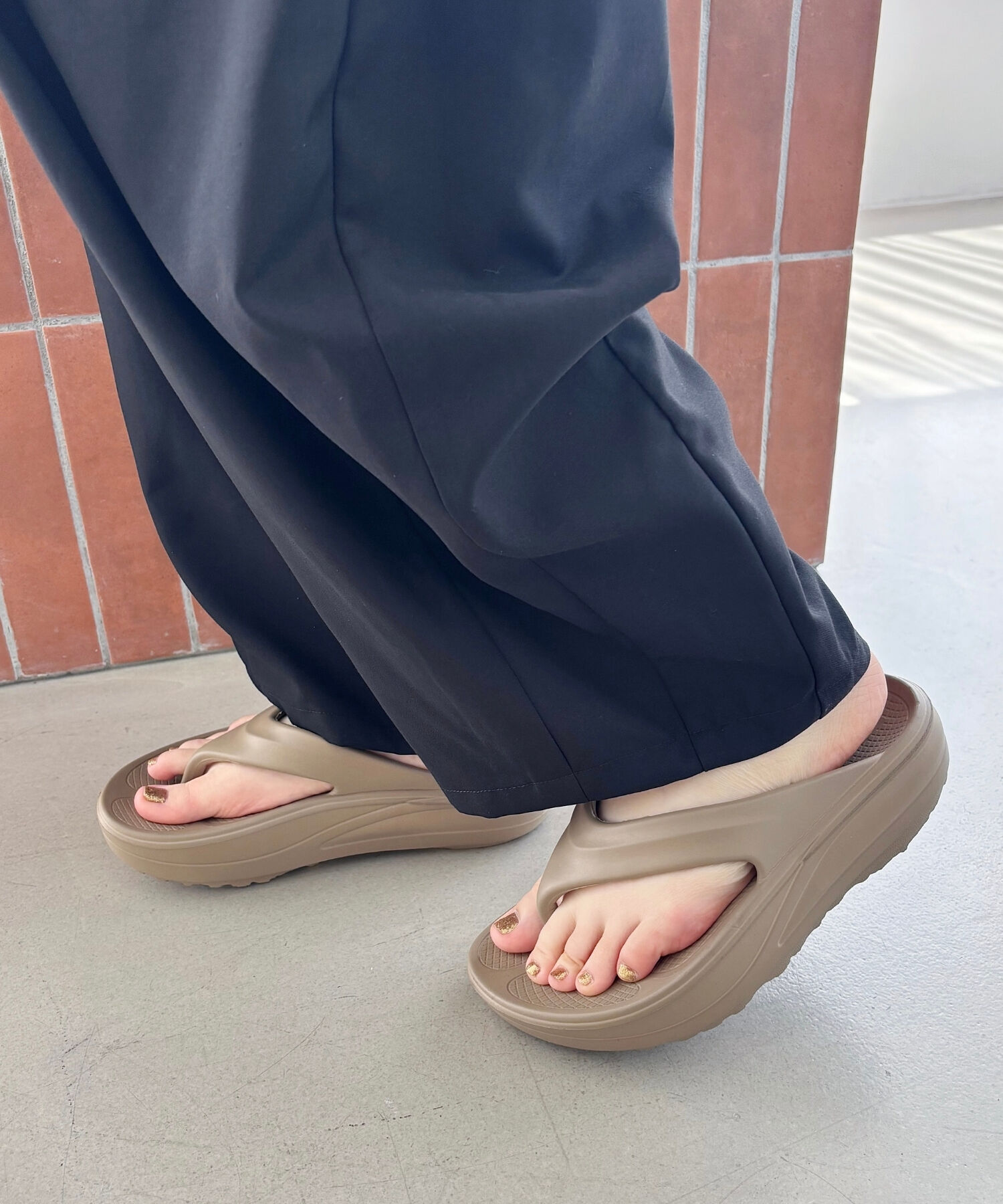 ORiental TRaffic「【リカバリーサンダル】●大人気アイテム●厚底 EVA トング サンダル /OT3226」|サンダル|