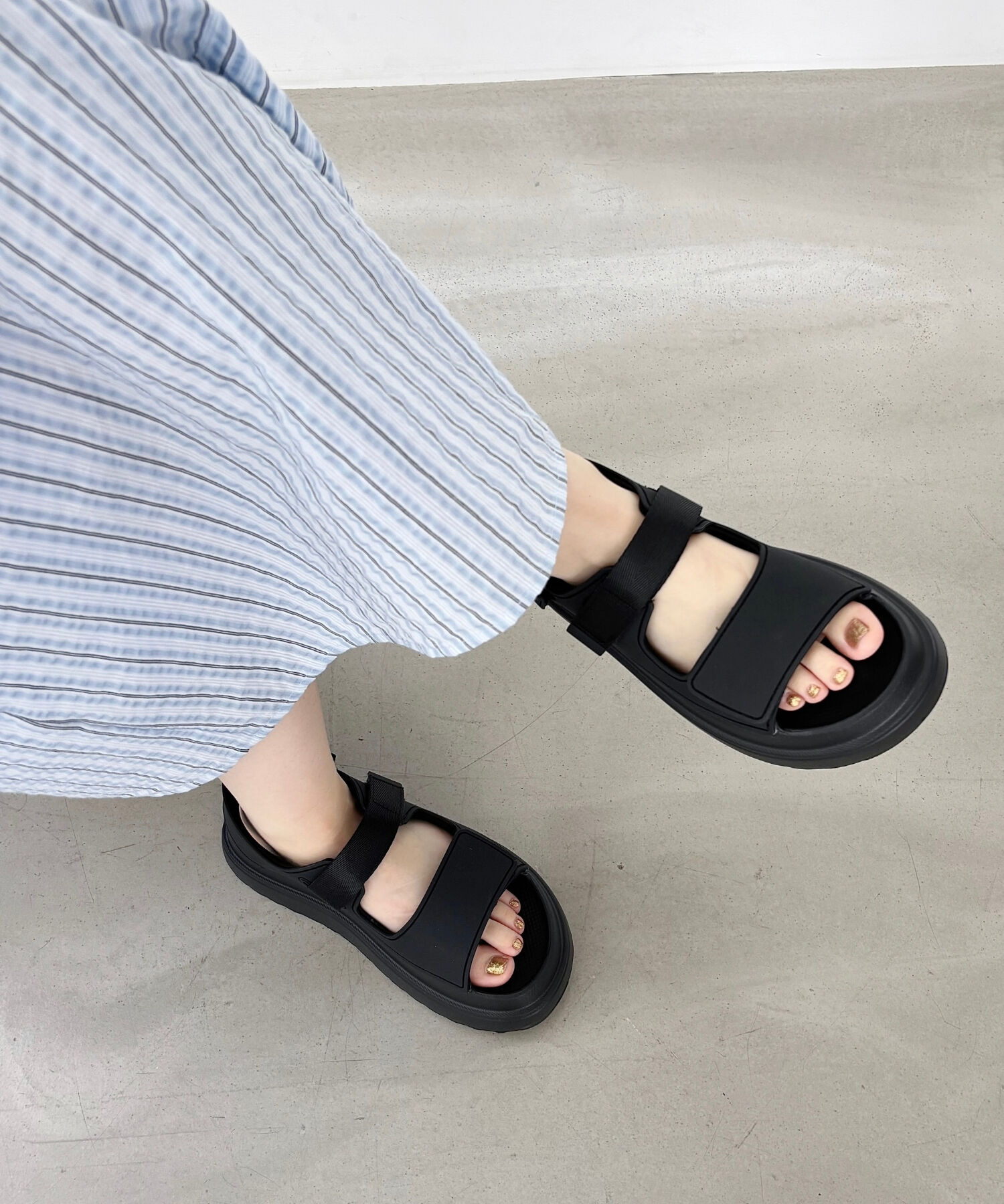 ORiental TRaffic「【リカバリーサンダル】ベルクロ EVAサンダル /OT3228 軽量 サンダル 人気 厚底」|サンダル|