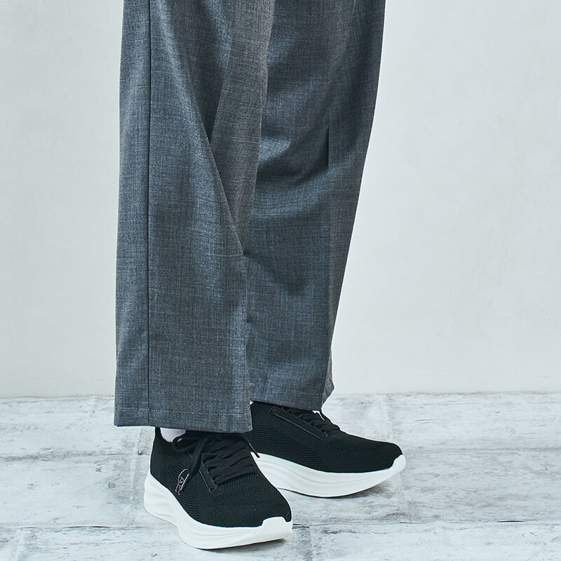 ORiental TRaffic「【瞬間フィット】ウエーブソールニットスニーカー/OT5704」|スニーカー|BLACK