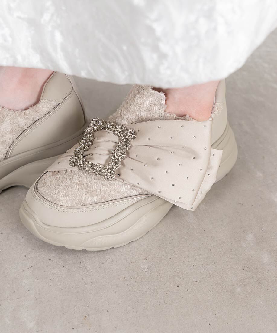  「ビッグリボンボリュームソールスニーカー」|スニーカー|