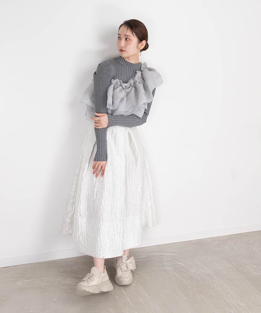  「ビッグリボンボリュームソールスニーカー」|スニーカー|