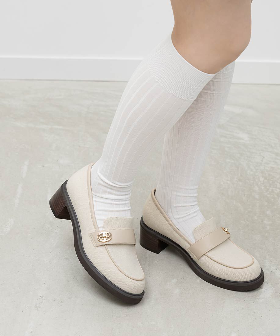  「モノグラムパーツボリュームローファー」|ローファー|アイボリー