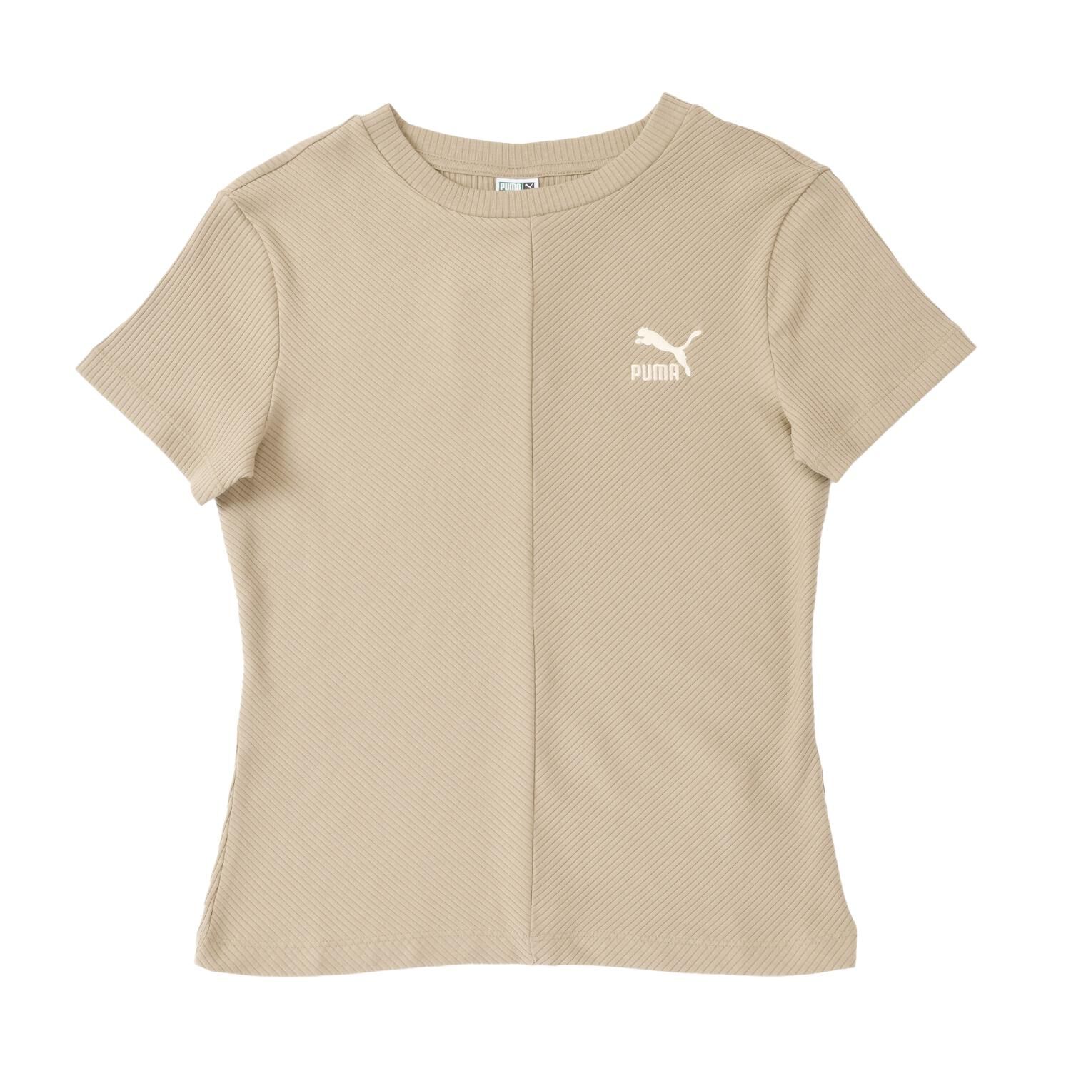 PUMA「【PUMA ｳｪｱ】W CLASSICS RIBBED SLIM TEE」|Tシャツ・カットソー|