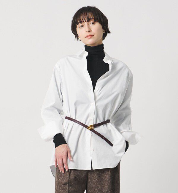 UNITED ARROWS「シルクリブ タートルネック ニット」|ニット・セーター|BLACK