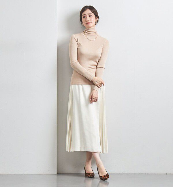 UNITED ARROWS「シルクリブ タートルネック ニット」|ニット・セーター|