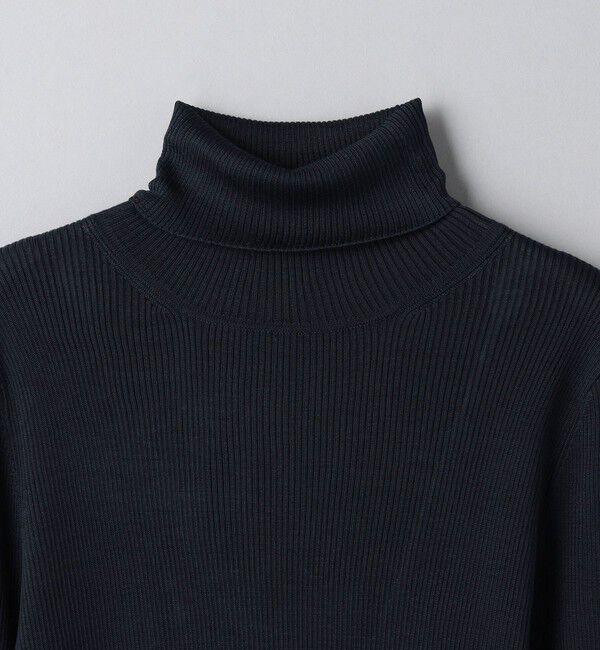 UNITED ARROWS「シルクリブ タートルネック ニット」|ニット・セーター|