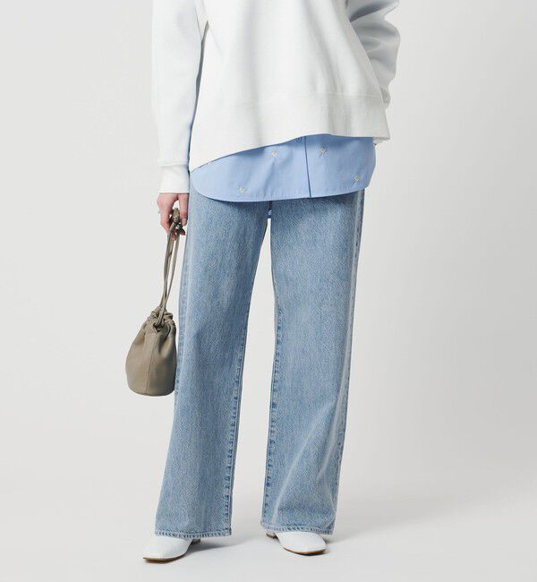 UNITED ARROWS「ルーズ ストレート デニムパンツ」|デニム|LT.BLUE