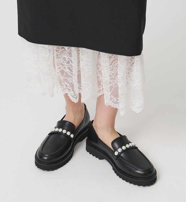 UNITED ARROWS「イミテーションパール スタッズ ローファー」|ローファー|