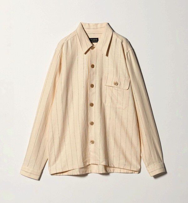 UNITED ARROWS「＜GUY ROVER＞ストライプ オーバー シャツ」|カーディガン|NATURAL