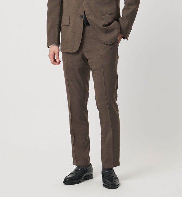 UNITED ARROWS「ウールルック ノープリーツ テーパード パンツ UA COZY　ウォッシャブル　ヨコストレッチ」|スラックス|