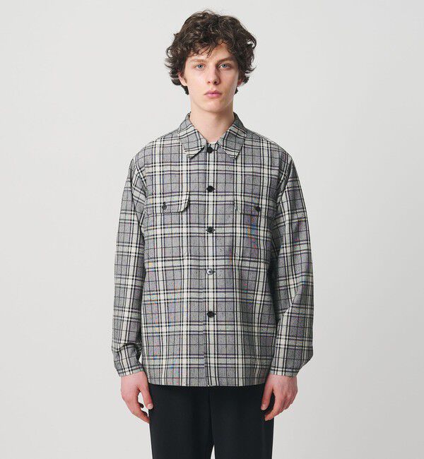 UNITED ARROWS「ネップクロス グレンチェック ユーティリティシャツ」|シャツ・ブラウス|