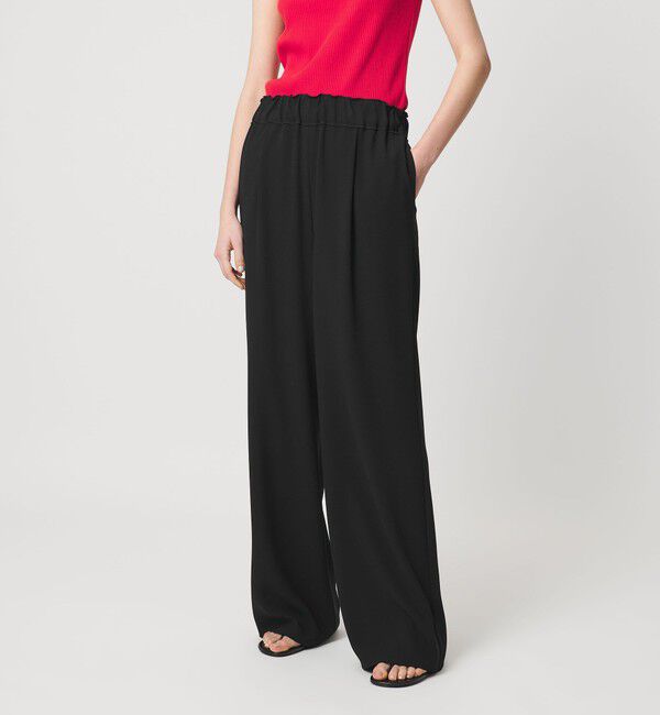 AEWEN MATOPH「＜AEWEN MATOPH＞バックサテンイージーパンツ ‐ ウォッシャブル ‐」|その他|BLACK