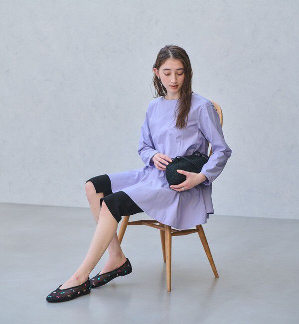 UNITED ARROWS「メッシュ フラワー フラットシューズ」|バレエシューズ|