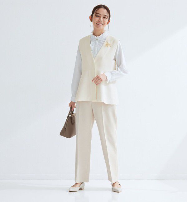 UNITED ARROWS green label relaxing「［size SHORTあり］fleurie(フルリー) ペプラム ジレ」|ベスト・ジレ|