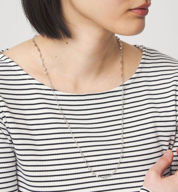 UNITED ARROWS green label relaxing「2WAY チェーン フェイクパール コンビネックレス」|ネックレス|SILVER