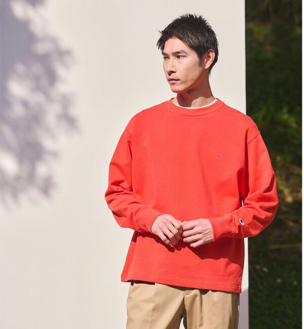 UNITED ARROWS green label relaxing「【別注】＜Champion＞クルーネック 長袖 スウェット」|スウェット・ジャージ|RED