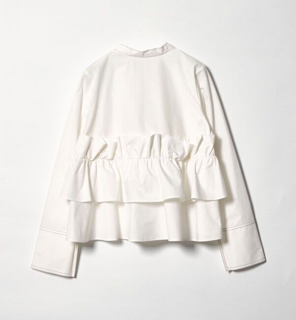 EMMEL REFINES「＜EMMEL REFINES＞EM バンドカラー フリルシャツ」|シャツ・ブラウス|