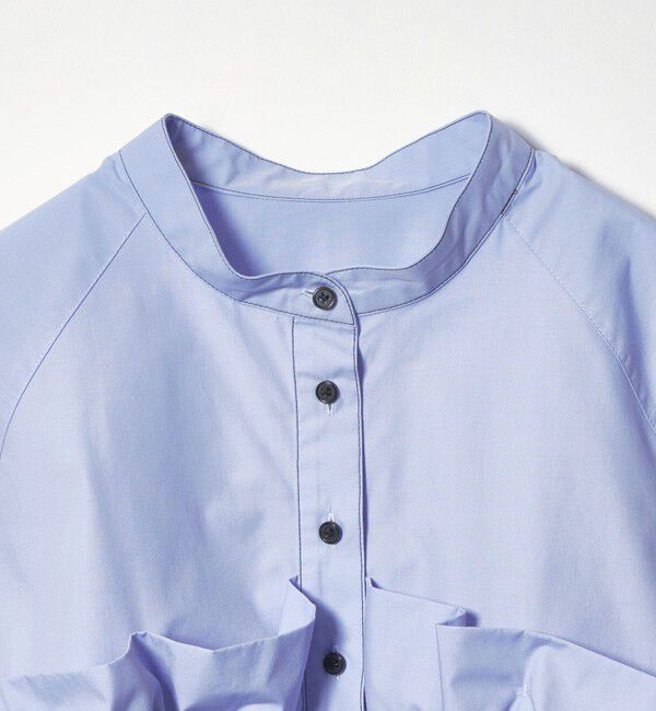 EMMEL REFINES「＜EMMEL REFINES＞EM バンドカラー フリルシャツ」|シャツ・ブラウス|