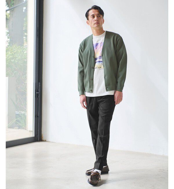 UNITED ARROWS green label relaxing「ポリエステル リンクス Vネック カーディガン」|カーディガン|