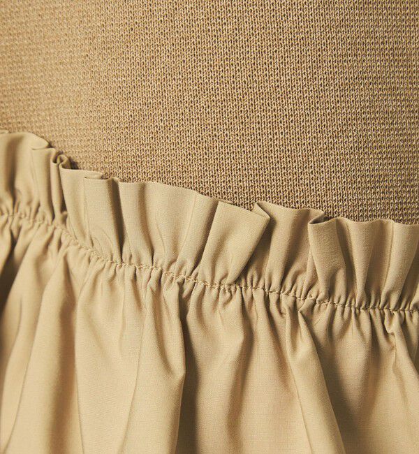 UNITED ARROWS green label relaxing「ドッキング ペプラム ショートスリーブ ニット プルオーバー ウォッシャブル」|ニット・セーター|