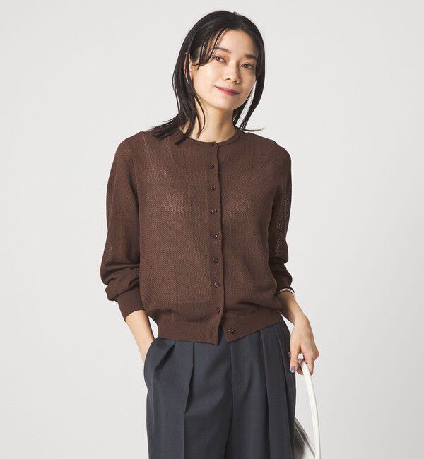 UNITED ARROWS green label relaxing「ハニカム クロップド ニット カーディガン」|カーディガン|