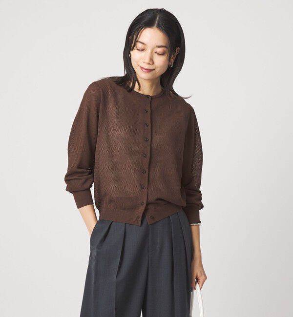 UNITED ARROWS green label relaxing「ハニカム クロップド ニット カーディガン」|カーディガン|